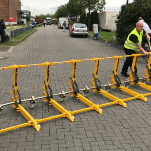 Deploying a vehicle barrier unit to prevent entrance