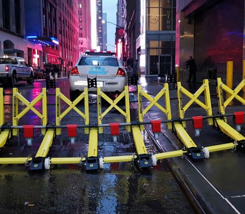 These barriers used by police to secure municipal events and festival