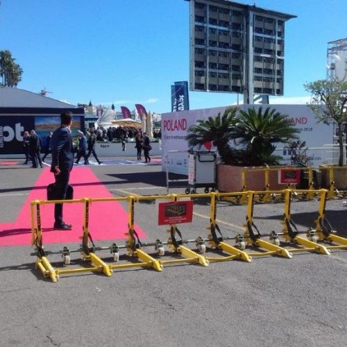 The Barriers securing Cannes stadium